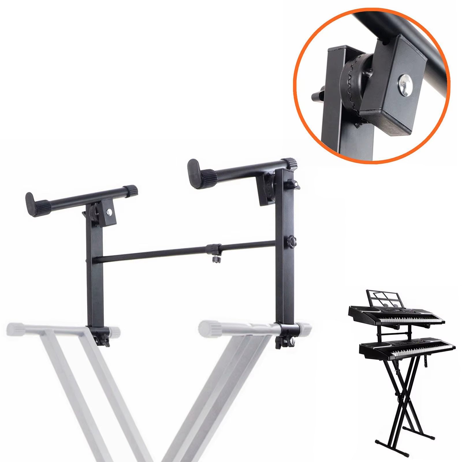 2 Tier Keyboard Stand Stacking Keyboards Professional Electronic Stand,Music Instrument Accessories Universal Metal Adjustable